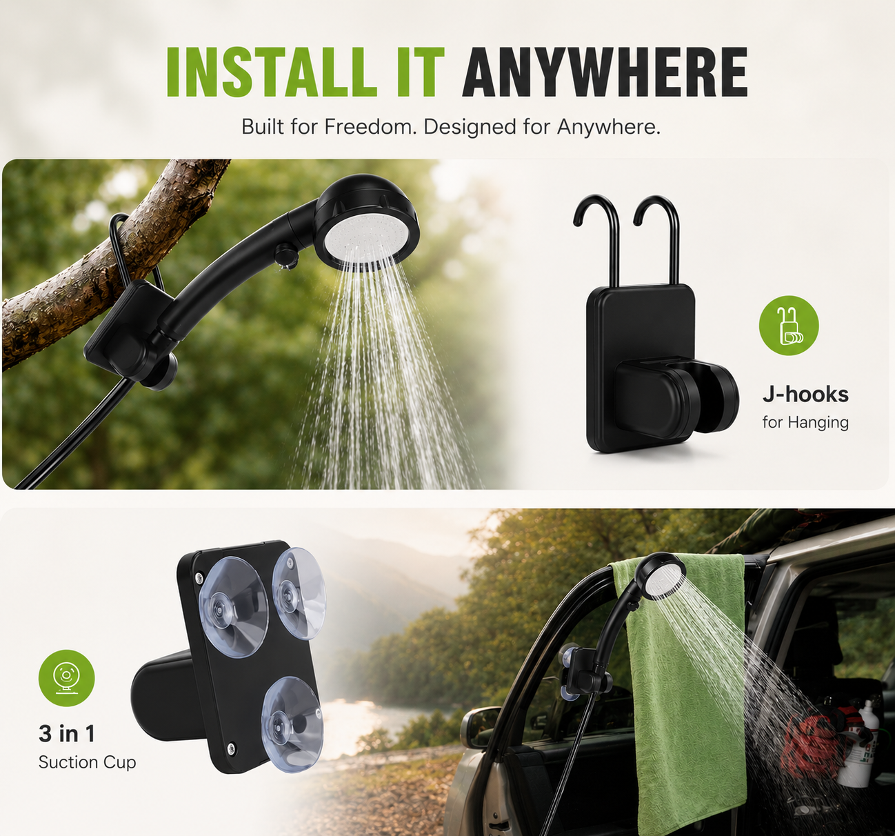 Arden 2.0 – Portable Rechargeable Shower
